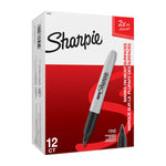 Sharpie Super Fine Point Permanent Marker Black Bx12