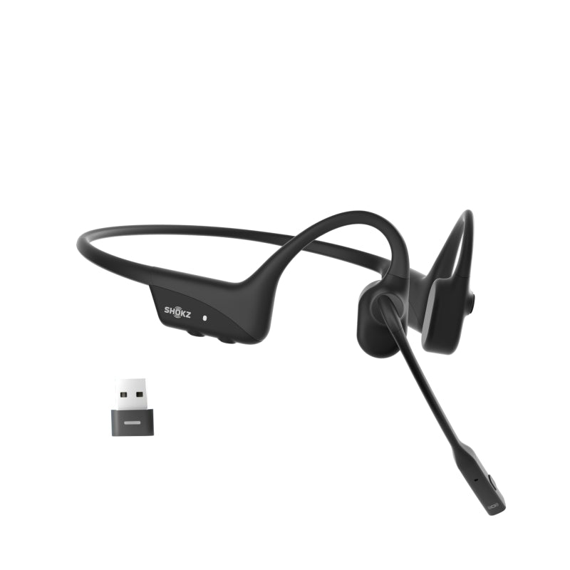 SHOKZ OpenComm 2 UC Stereo Bone Conduction Bluetooth Headset with Wireless USB-A Adapter - Soundz Store AUSTRALIA