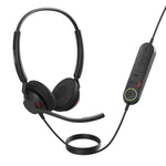 Jabra Engage 40 (Inline Link) UC Dual USB-C/A Corded Headsets, Lightweight & sturdy, Double the mic, Busylight, Hearing Protection Audio Quality