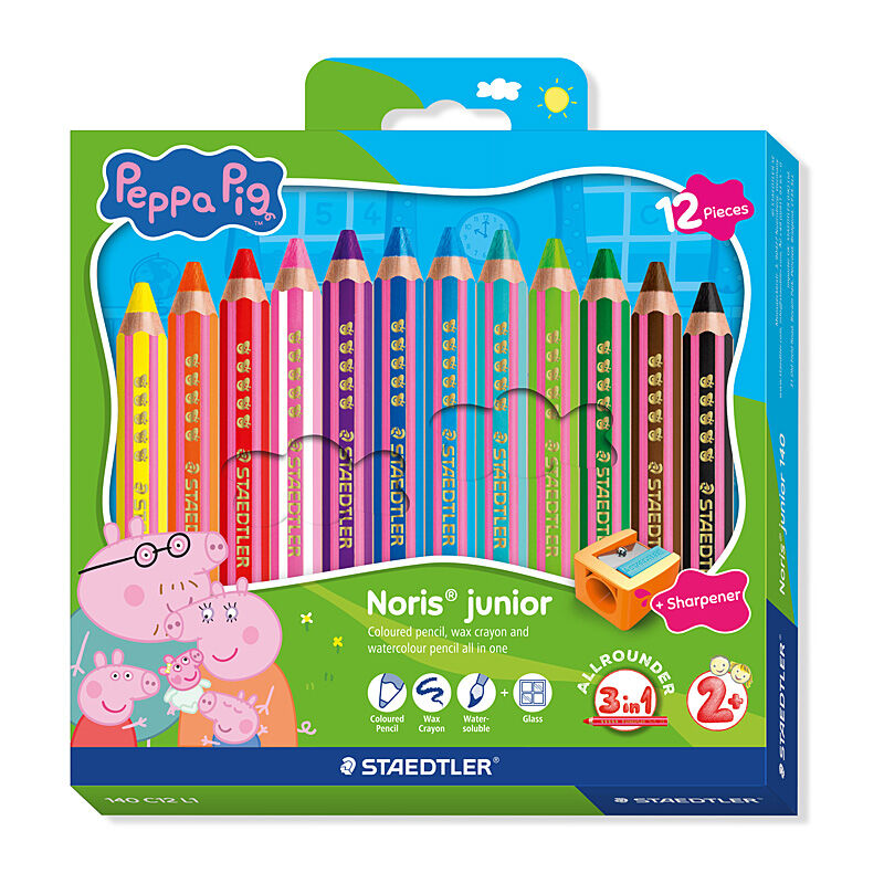 Staedtler 140 C12 L1 - ST Peppa Pig 3in1 Pencils Pk12