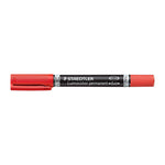 Staedtler 348-2 - Staed Lumo Perm Duo Red Bx10