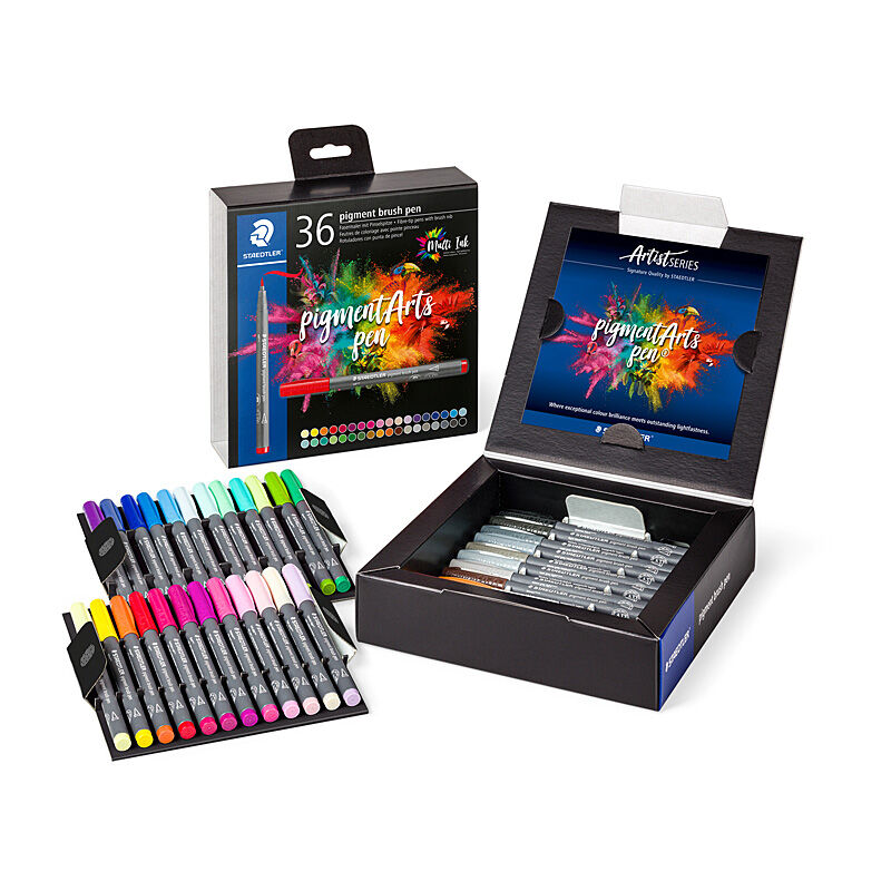 Staedtler 371 C36 - ST Pigment Brush Pen 371 Pk36