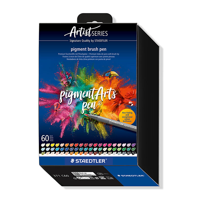 Staedtler 371 C60 - ST Pigment Brush Pen 371 Pk60