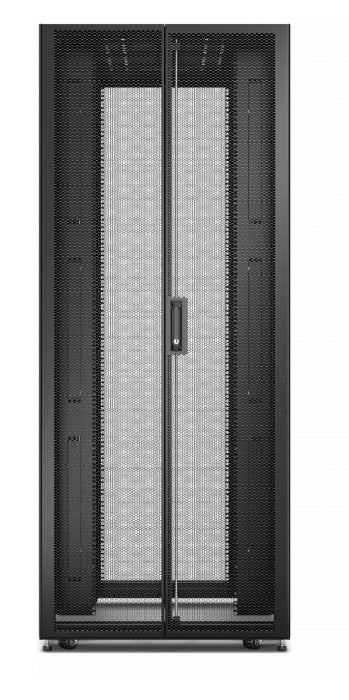 APC Easy Rack, 48U, Black, With Roof, Castors, Feet, 4 Brackets, and Side Panels, No Bottom, 2258H x 800W x 1200D mm
