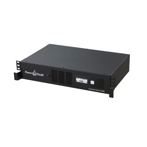 PowerShield Defender RackMount 1500VA/900W, 2RU Shallow depth UPS, 5 AUS sockets, 2 x 10 Amp IEC, user-replaceable batteries, 2-year warranty