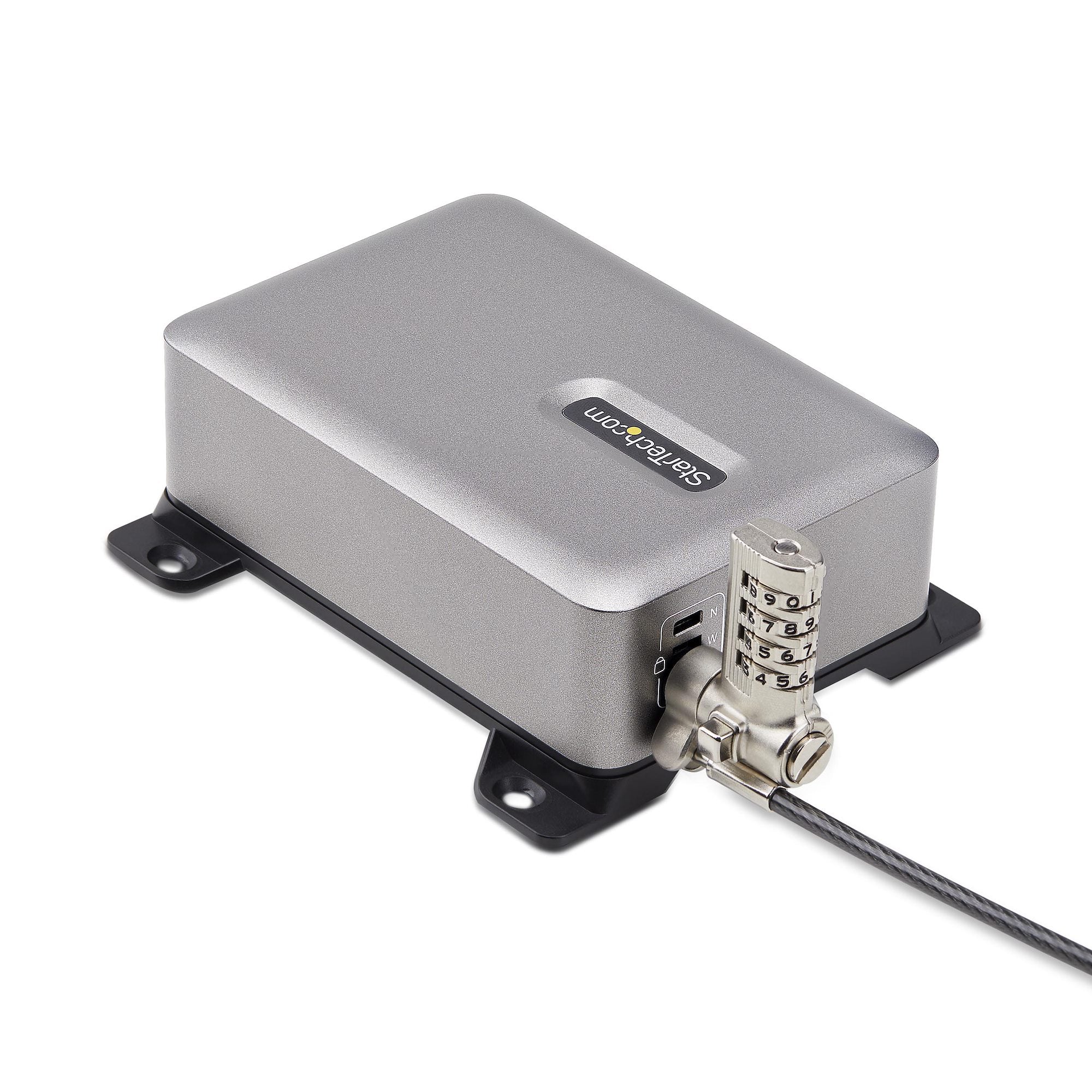 StarTech.com 4-Port Multi-Device USB-C Charger, 240W Total, Single Port 140W EPR, PD 3.1, Screw Locking Ports, Boardrooms, Bracket incl. for Surface Mounting