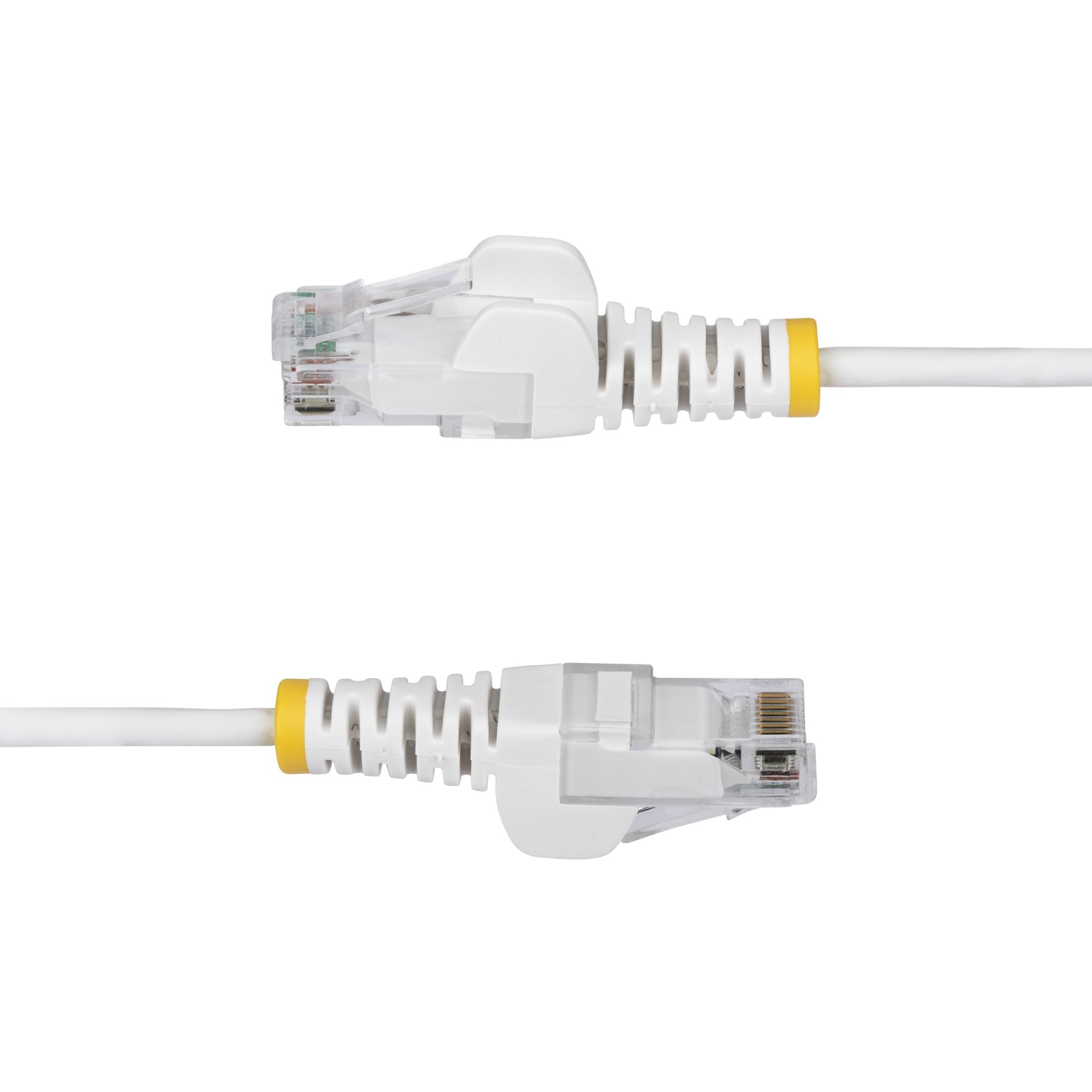 StarTech.com 15m White Slim CAT6 Ethernet Cable, Snagless, 100W PoE, UTP, LSZH, 28AWG Pure Bare Copper Wire, Slim RJ45 Network Patch Cord w/Strain Reliefs, Fluke Tested