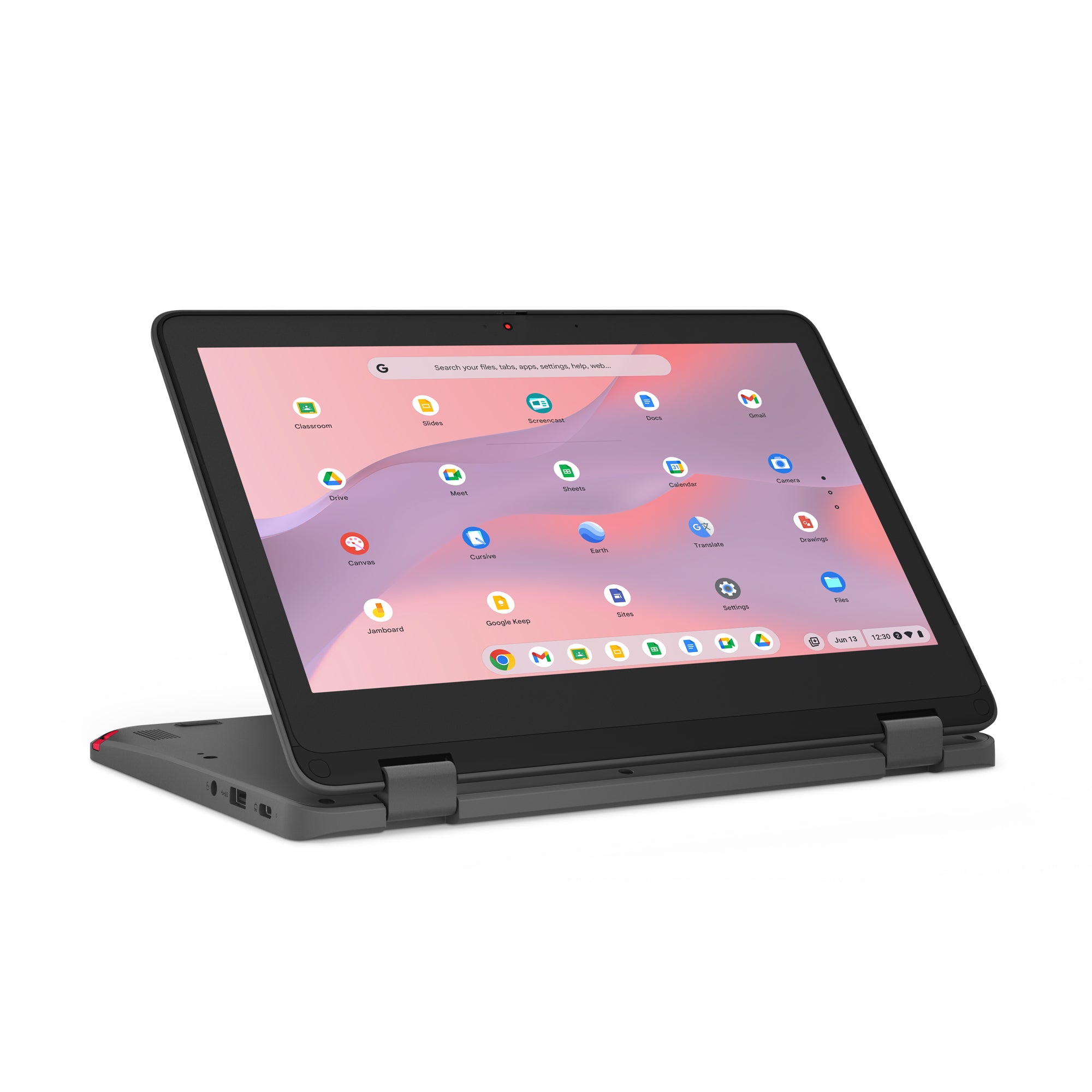 Lenovo 300e Yoga Chromebook Gen 4 520 Hybrid (2-in-1) 29.5 cm (11.6") Touchscreen HD 8 GB LPDDR4x-SDRAM 64 GB eMMC Wi-Fi 6 (802.11ax) ChromeOS English Grey
