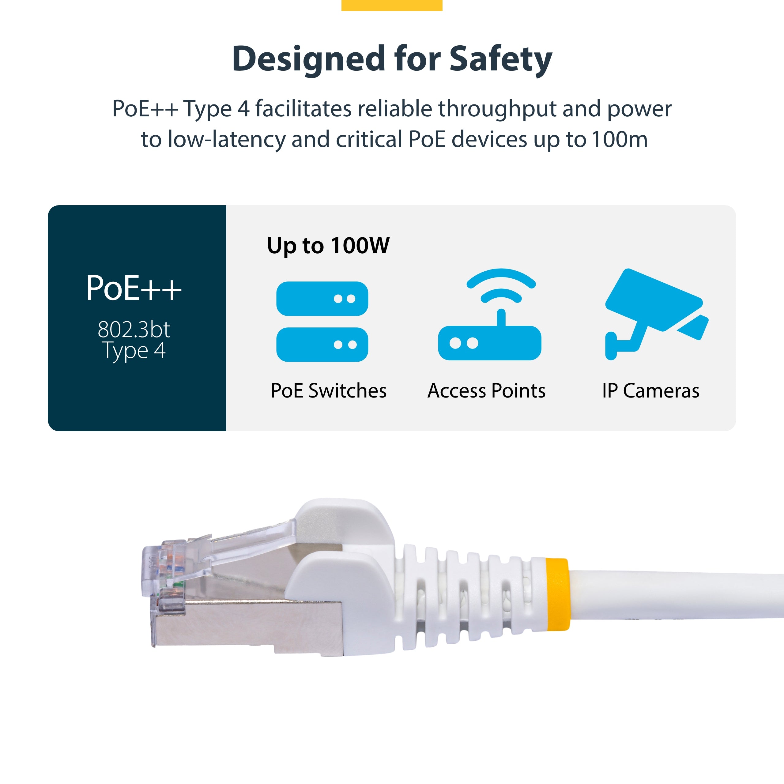 StarTech.com 1m Blue CAT8 Ethernet Cable, Snagless RJ45, 25G/40G, 2000MHz, 100W PoE++, S/FTP, 26AWG Pure Bare Copper Wire, LSZH, Shielded Network Patch Cord w/Strain Reliefs, Fluke Channel Tested