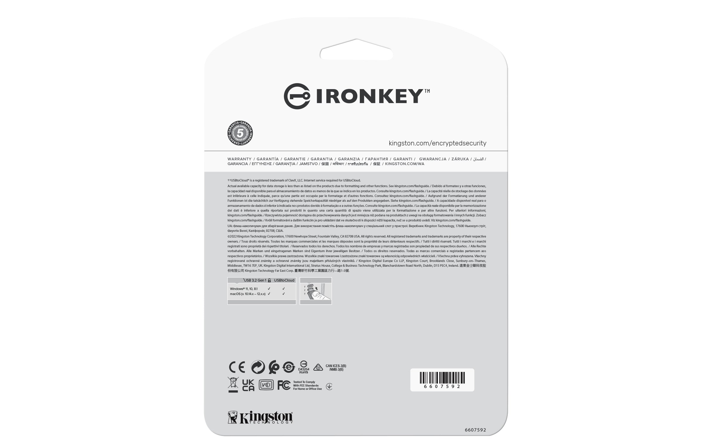 Kingston Technology IronKey 64GB IKLP50 AES USB, w/256bit Encryption