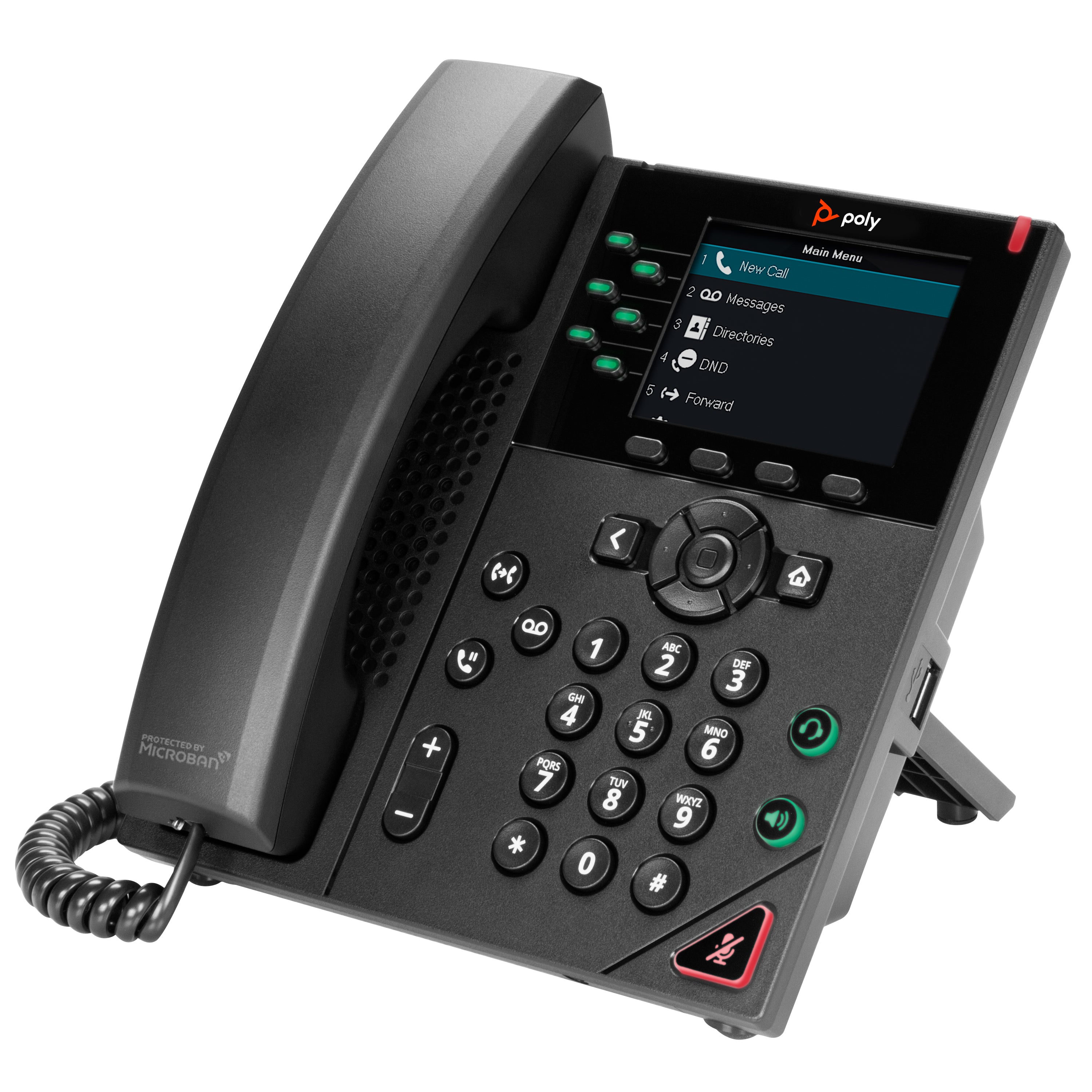 Poly VVX 350 6-Line IP Phone and PoE-enabled