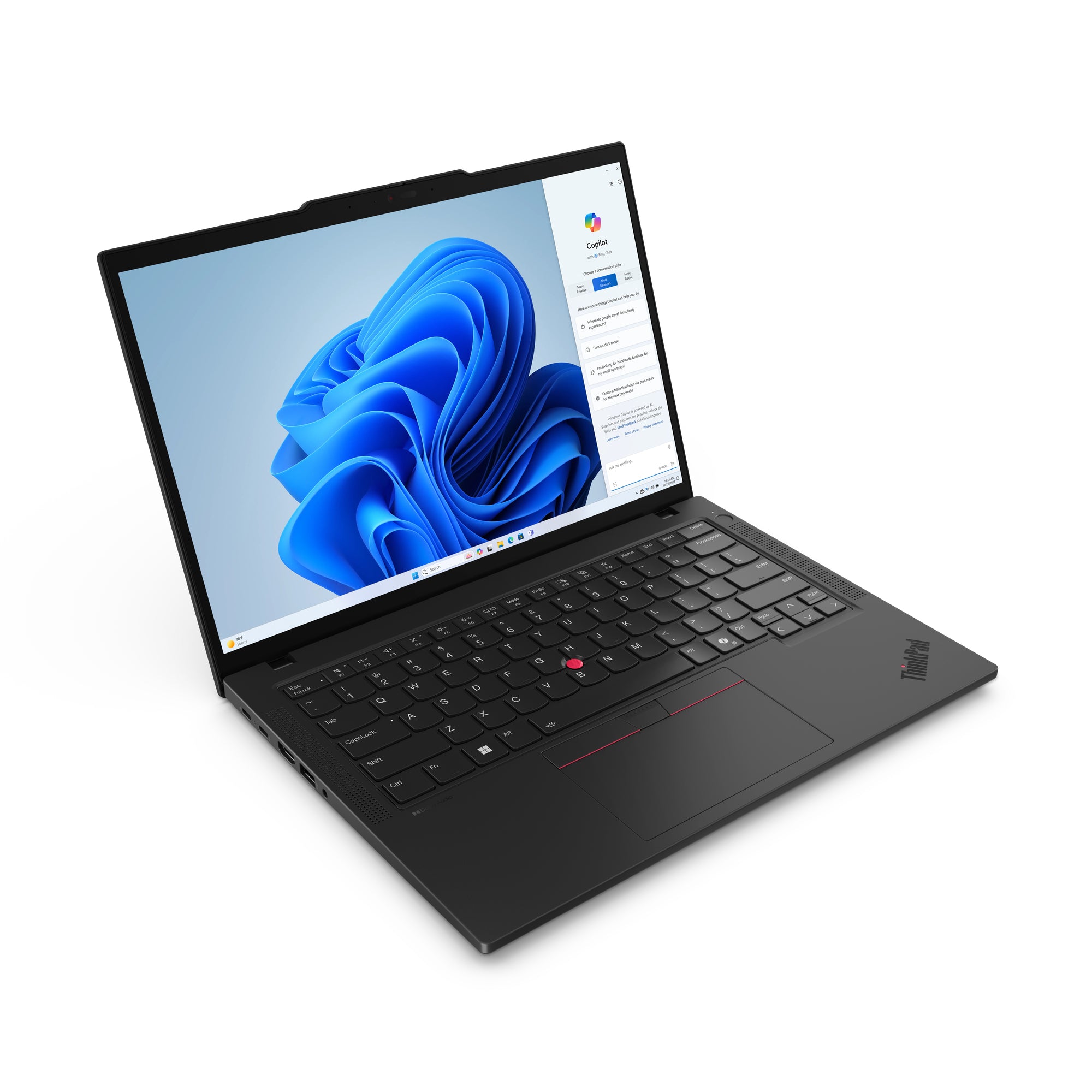Lenovo ThinkPad T14 Gen 5 (Intel) Intel Core Ultra 7 155U Laptop 35.6 cm (14") Touchscreen WUXGA 32 GB DDR5-SDRAM 512 GB SSD Wi-Fi 6E (802.11ax) Windows 11 Pro English Black