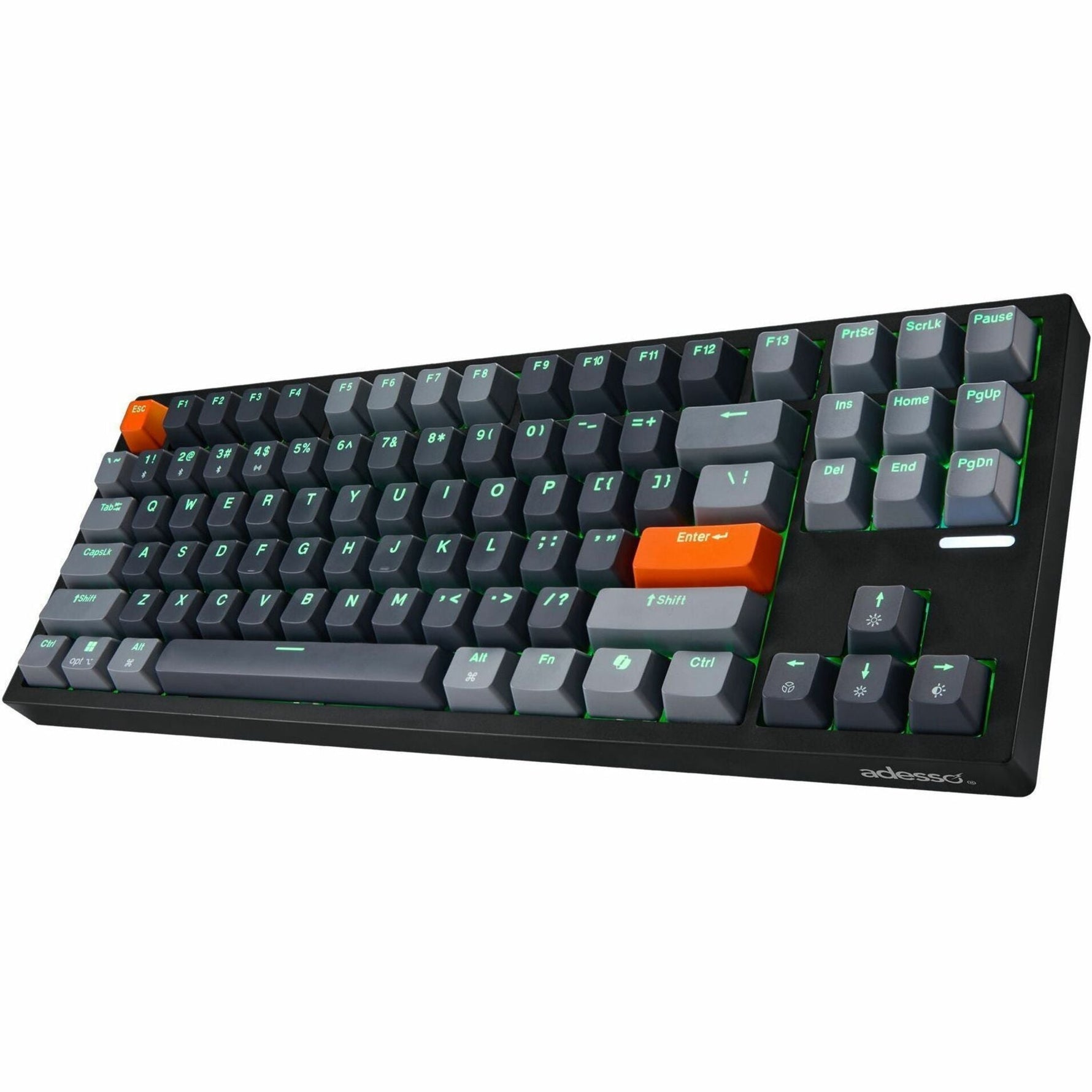 Adesso EasyTouch 1100 Keyboard - Wired/Wireless Connectivity - USB Interface - RGB LED - English (US) - Grey - Soundz Store AUSTRALIA