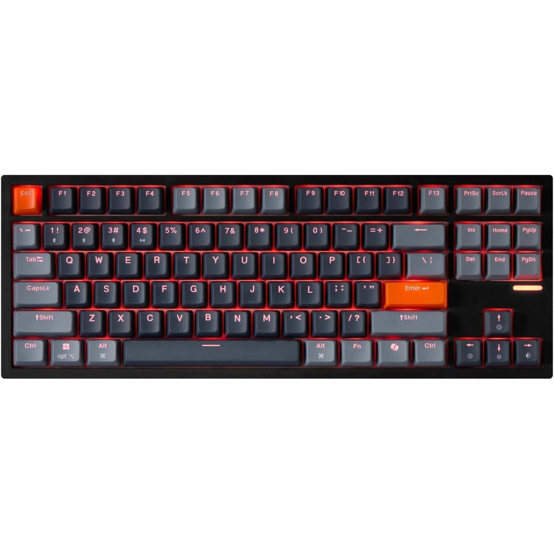 Adesso EasyTouch 1100 Keyboard - Wired/Wireless Connectivity - USB Interface - RGB LED - English (US) - Grey - Soundz Store AUSTRALIA