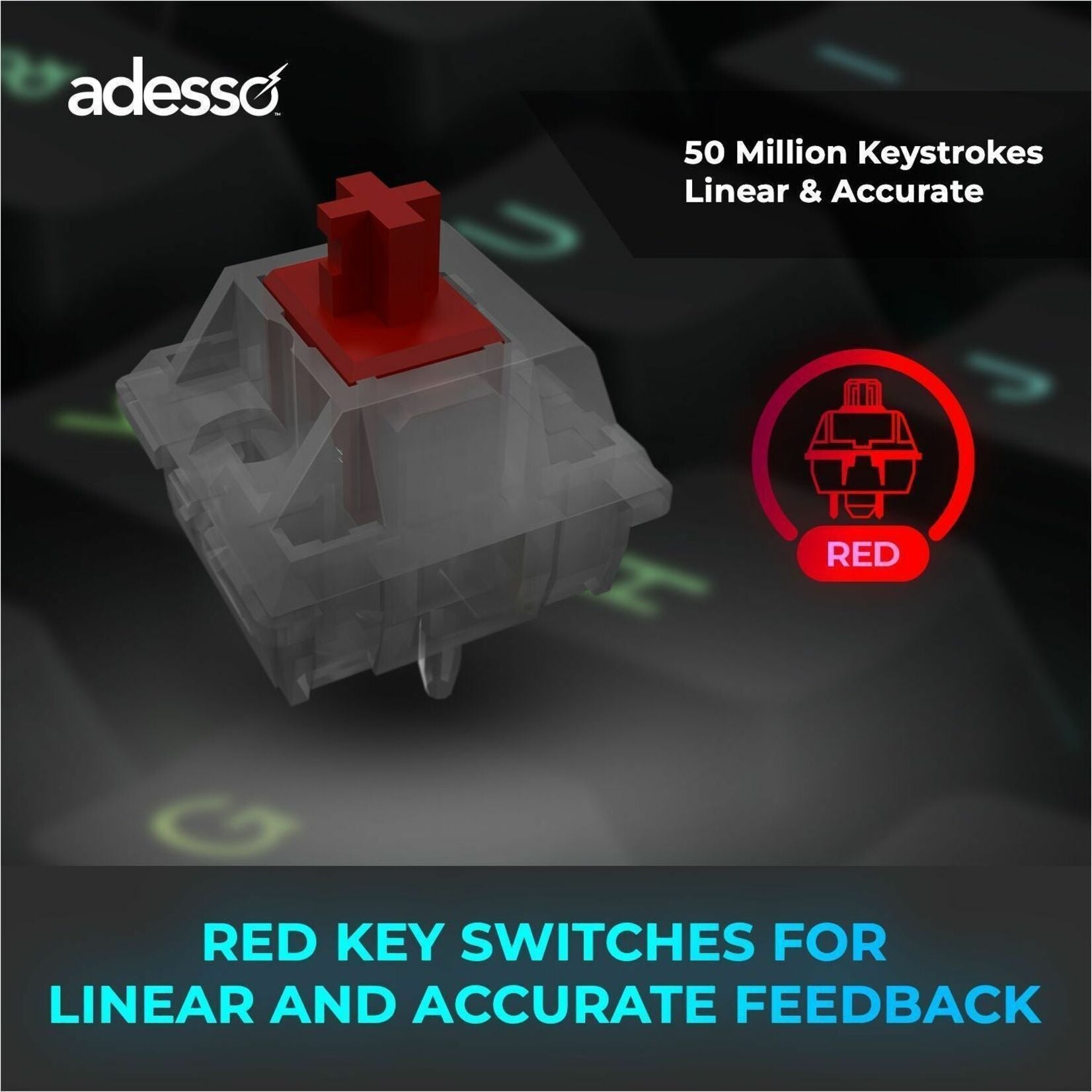 Adesso EasyTouch 1100 Keyboard - Wired/Wireless Connectivity - USB Interface - RGB LED - English (US) - Grey - Soundz Store AUSTRALIA
