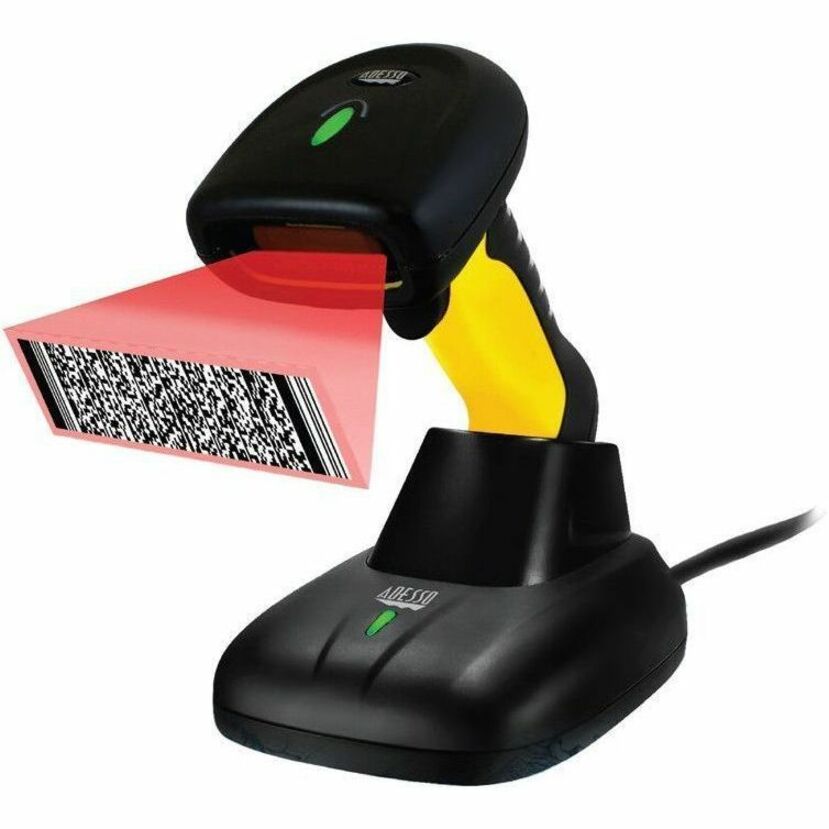 Adesso NuScan 5200 Rugged Retail, Warehouse Handheld Barcode Scanner - Cable/Wireless Connectivity - Black - Soundz Store AUSTRALIA