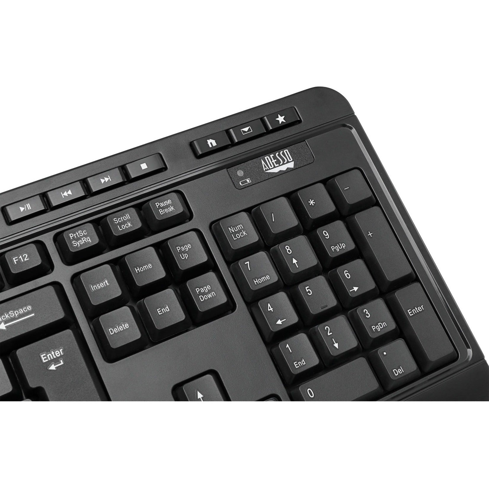 Adesso Wireless Desktop WKB-1320CB Keyboard & Mouse - English (US) - 1 Each - Soundz Store AUSTRALIA
