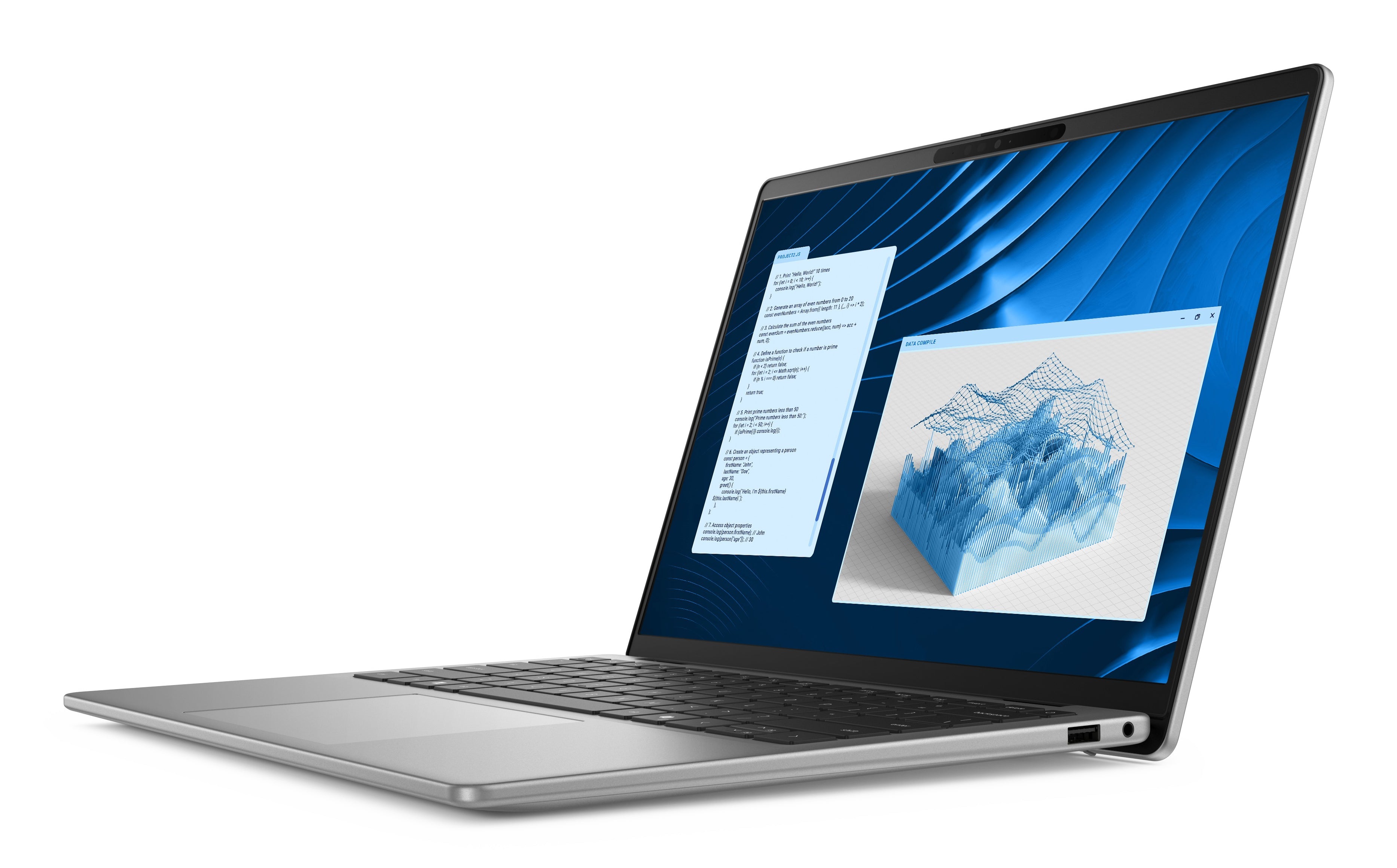 DELL Latitude 5455 Copilot+ PC Qualcomm Snapdragon X1P-42-100 Laptop 35.6 cm (14") Full HD+ 16 GB LPDDR5x-SDRAM 1 TB SSD Wi-Fi 7 (802.11be) Windows 11 Pro Grey