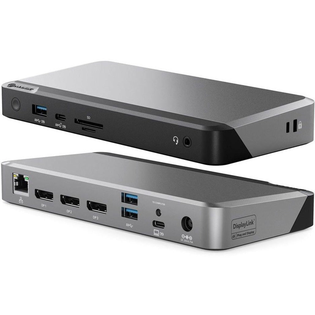 Alogic DX3 USB Type C Docking Station for Notebook - Memory Card Reader - SD - 100 W - Black, Space Gray - TAA Compliant - Soundz Store AUSTRALIA