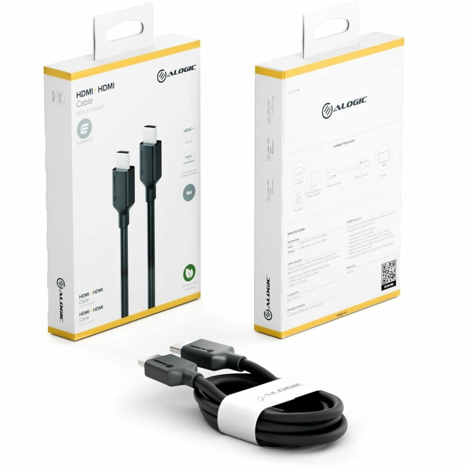 Alogic Elements 1 m HDMI A/V Cable - 1 - Soundz Store AUSTRALIA