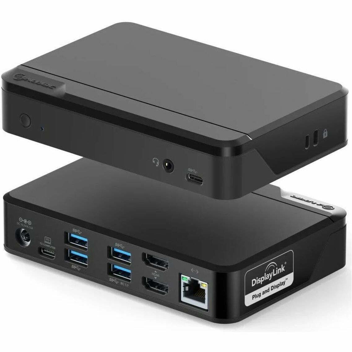 Alogic Universal Twin HD Pro USB Type C, USB Type A Docking Station for Notebook, Desktop PC - 100 W - Black - TAA Compliant - Soundz Store AUSTRALIA