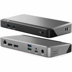 Alogic USB Type A, USB Type C Docking Station for Notebook - 100 W - Space Gray - Desktop - TAA Compliant - Soundz Store AUSTRALIA