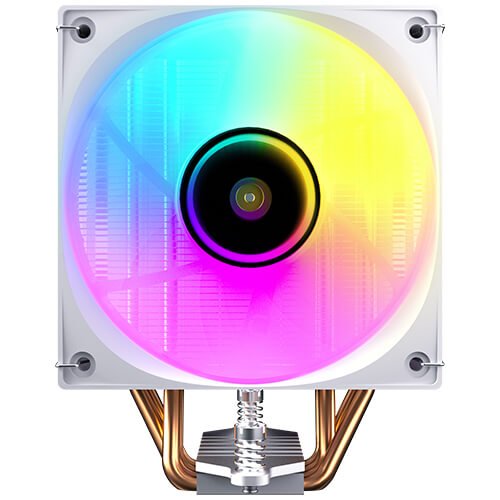 Antec F400 ARGB - White, 120mm ARGB PWM Fan, 4 Copper Heat Pipes, 205W TDP, 600–1700RPM, 63CFM Airflow, Intel LGA1851/1700, AMD AM5 - Soundz Store AUSTRALIA