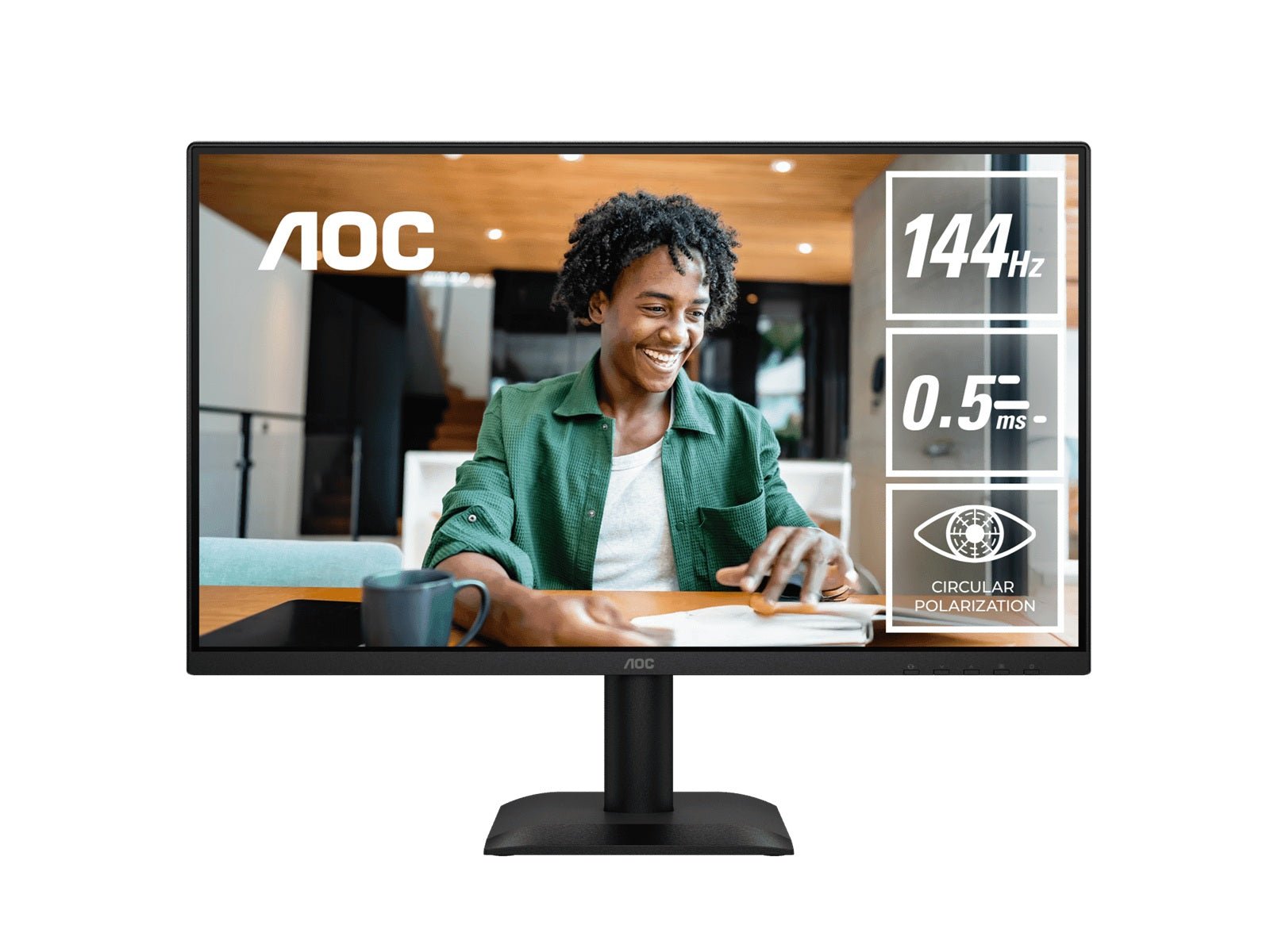 AOC 23.8' IPS, 1920×1080@144Hz, 4ms GtG, 300 cd/m², 1500:1, 178° VA, sRGB 112%, HDMI/DP, tilt -5°~23°, 16.7M colors, 16W (LS) - Soundz Store AUSTRALIA