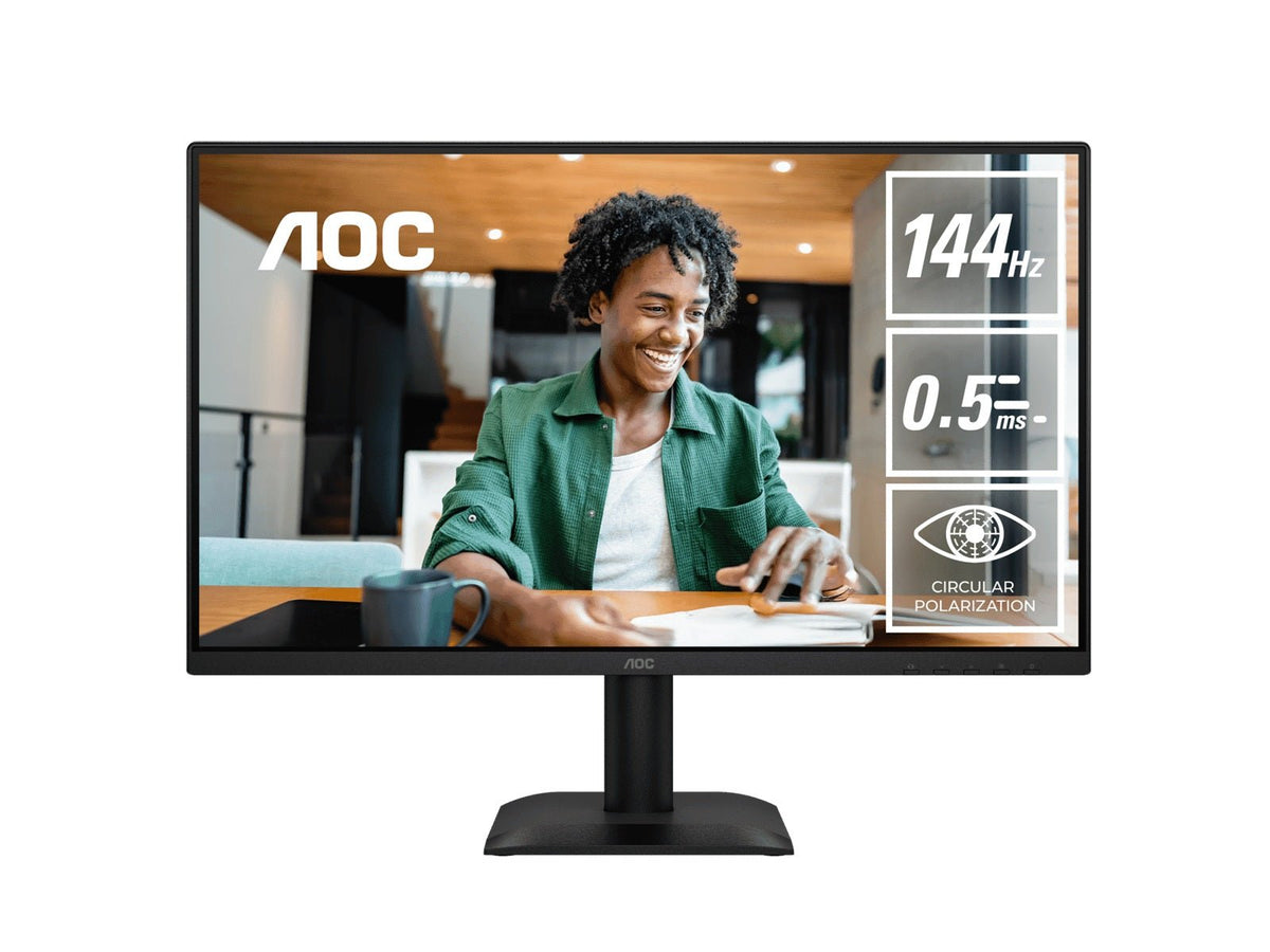 AOC 23.8' IPS, 1920×1080@144Hz, 4ms GtG, 300 cd/m², 1500:1, 178° VA, sRGB 112%, HDMI/DP, tilt -5°~23°, 16.7M colors, 16W (LS) - Soundz Store AUSTRALIA