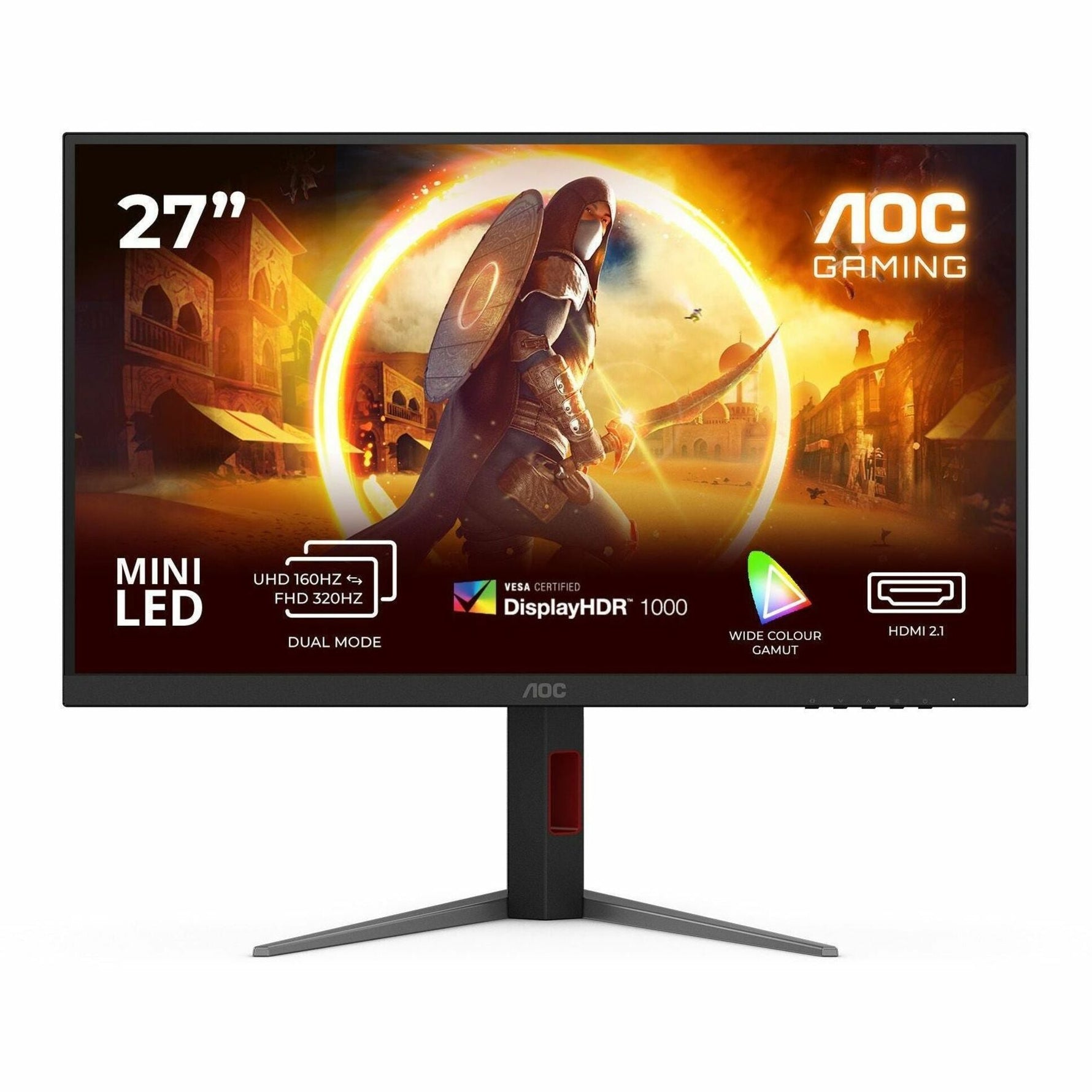 AOC U27G4XM 27' Class 4K UHD Gaming Mini LED Monitor - 16:9 - Black, Red - Soundz Store AUSTRALIA