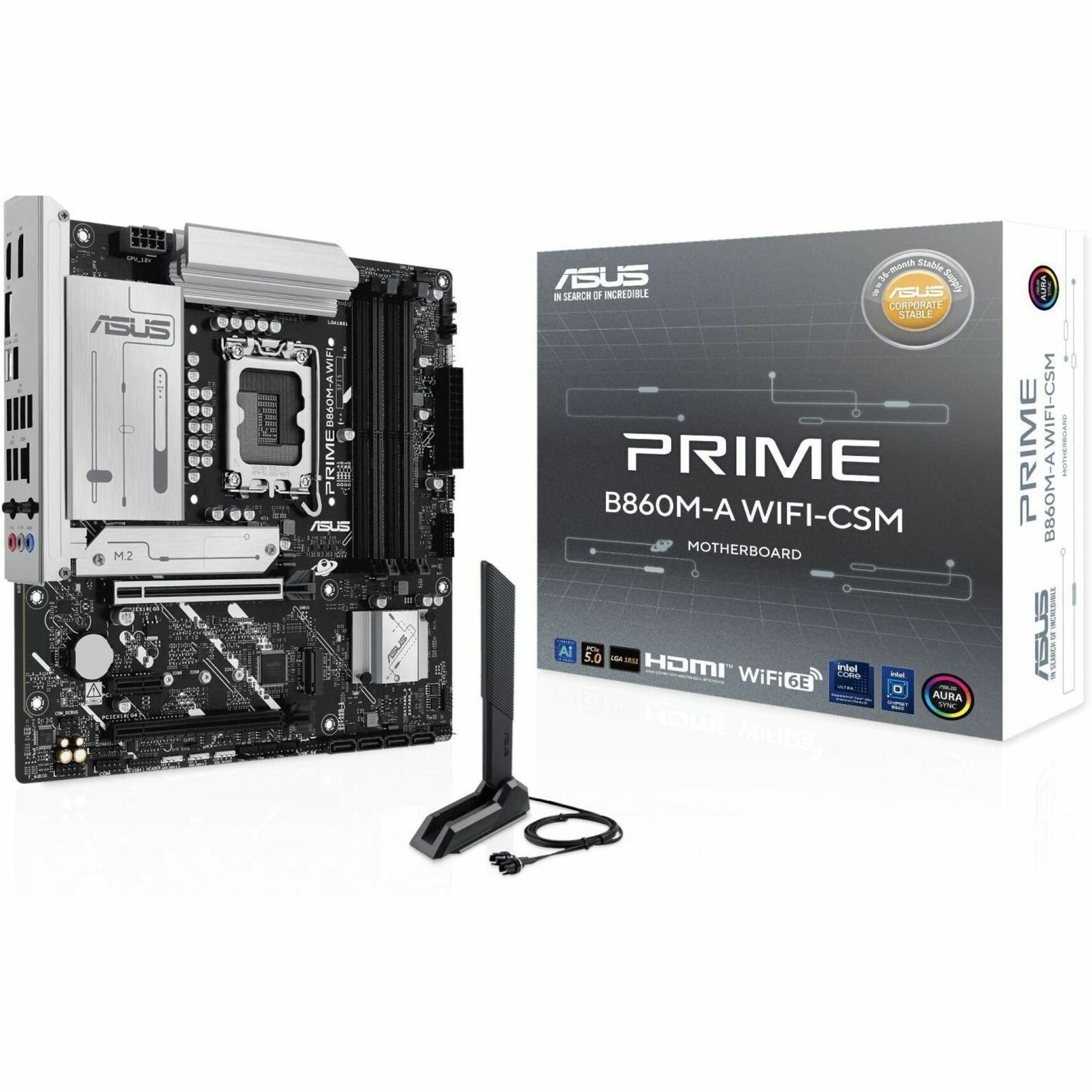 Asus Prime B860M-A WIFI-CSM Desktop Motherboard - Intel B860 Chipset - Socket LGA-1851 - Micro ATX - Soundz Store AUSTRALIA