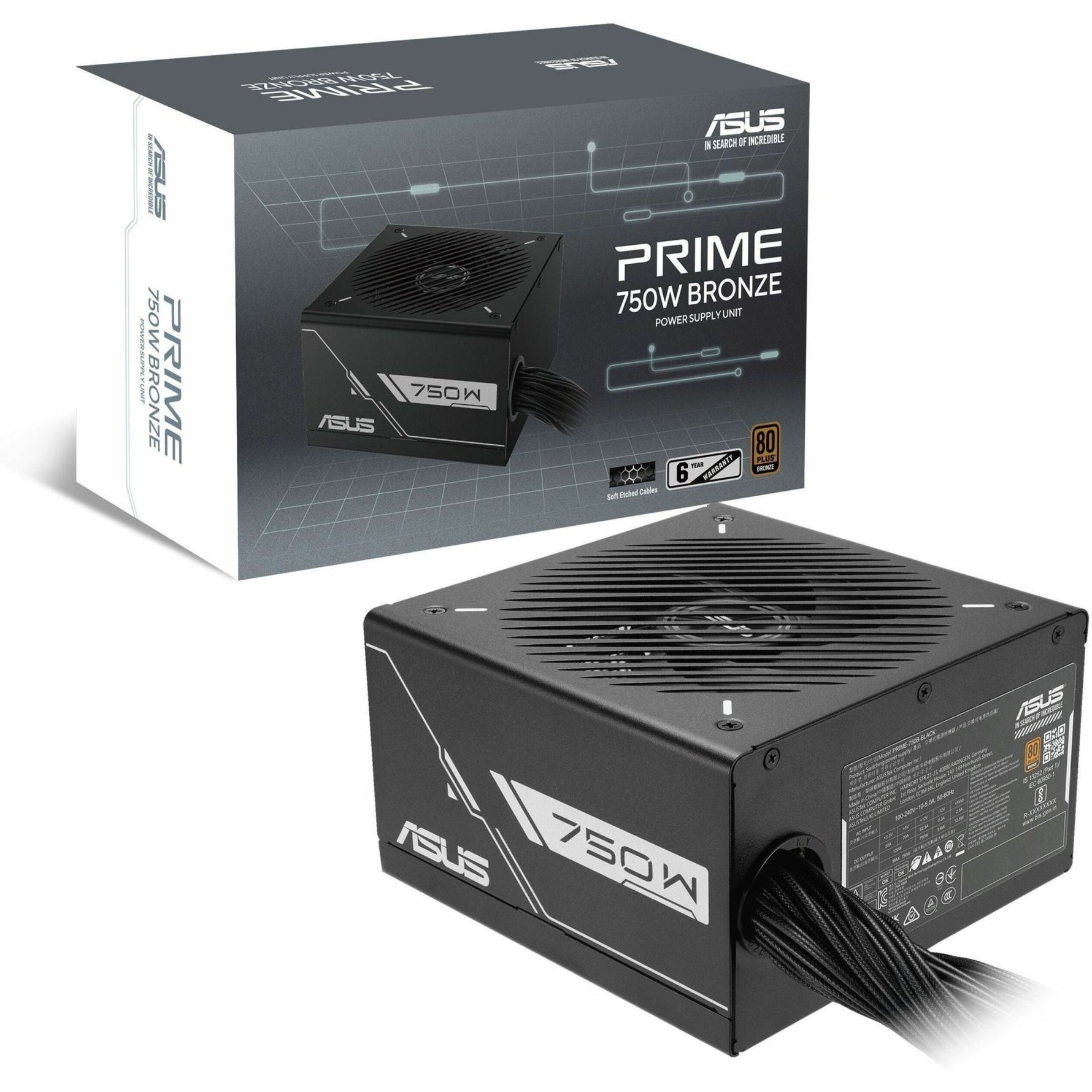 Asus PRIME PRIME-750B-BLACK ATX12V Modular Power Supply - 750 W - Soundz Store AUSTRALIA