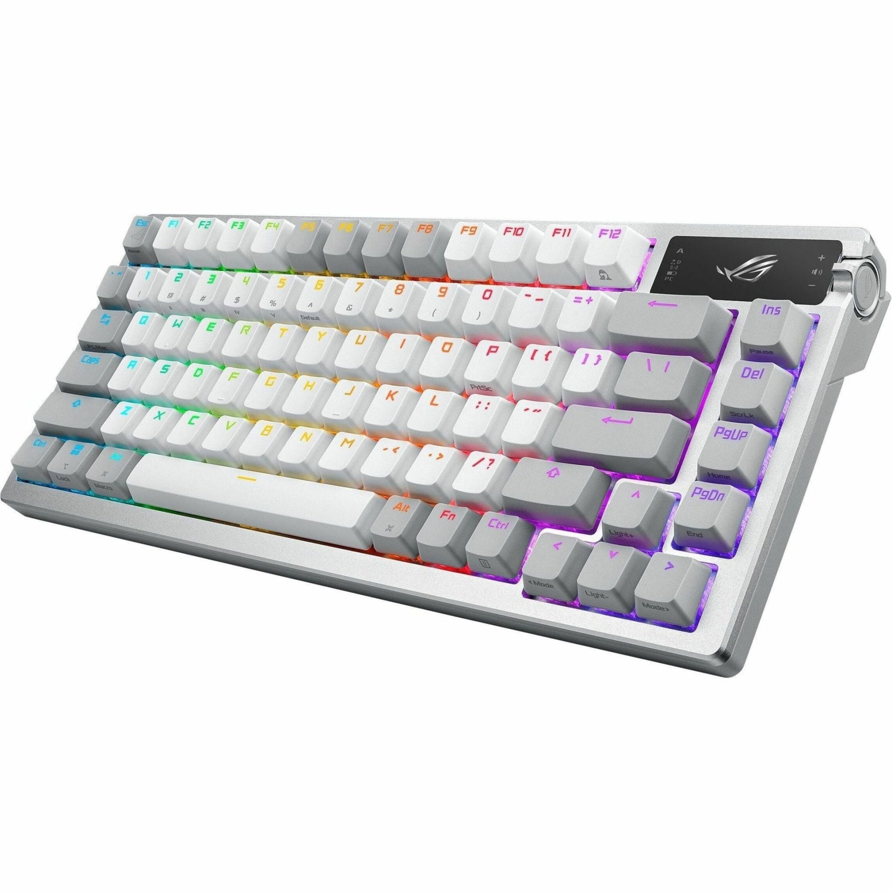 Asus ROG Azoth Gaming Keyboard - Wired/Wireless Connectivity - USB 2.0 Interface - RGB LED - White - Soundz Store AUSTRALIA
