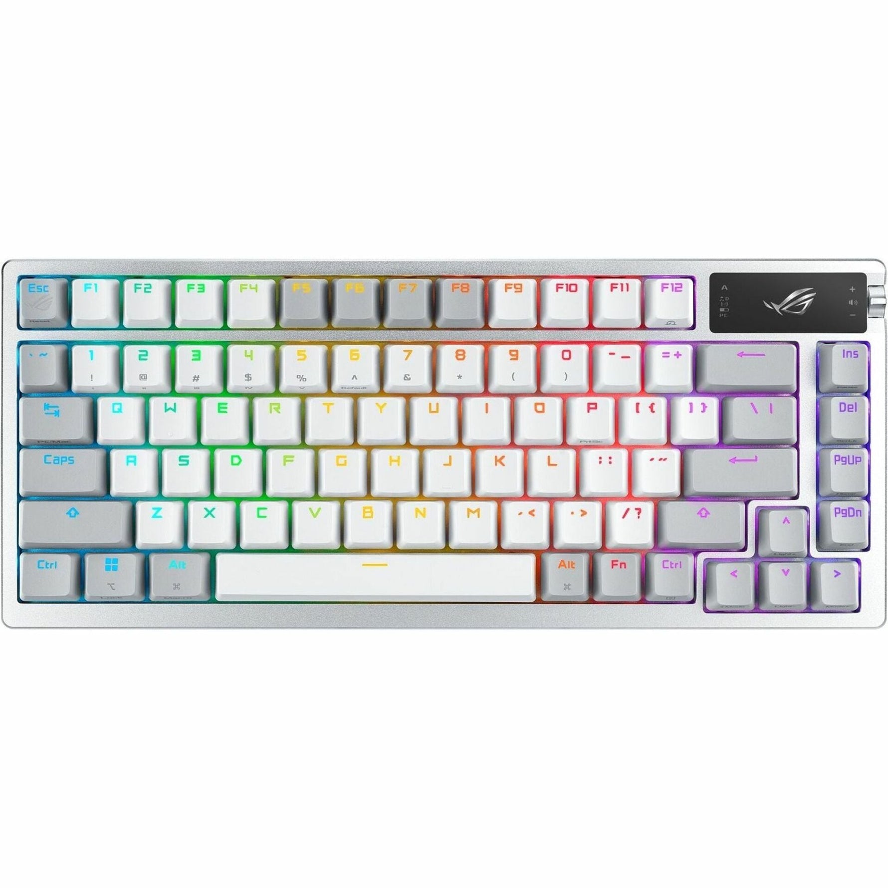 Asus ROG Azoth Gaming Keyboard - Wired/Wireless Connectivity - USB 2.0 Interface - RGB LED - White - Soundz Store AUSTRALIA