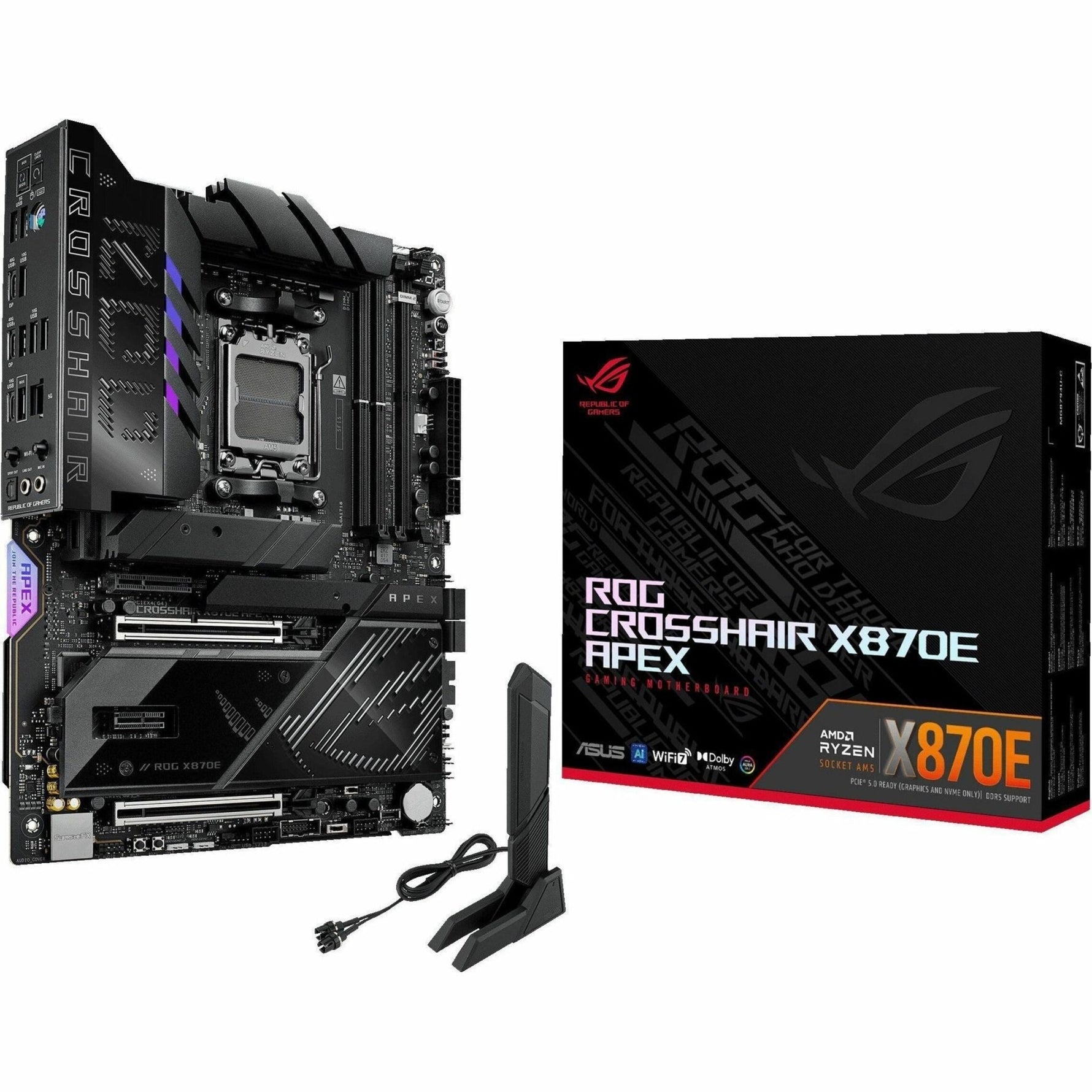 Asus ROG Crosshair X870E Apex Gaming Desktop Motherboard - AMD X870E Chipset - Socket AM5 - ATX - Soundz Store AUSTRALIA
