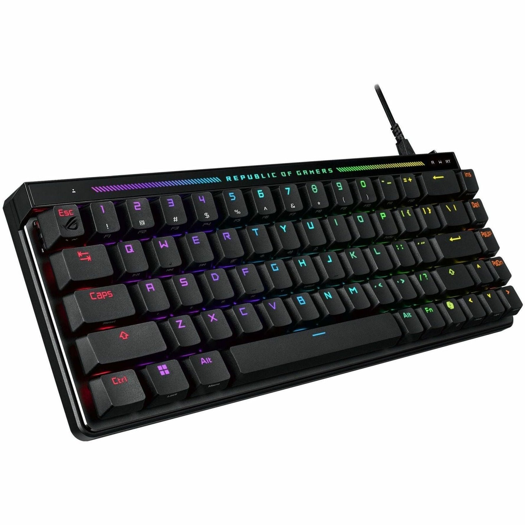 Asus ROG Falchion Ace HFX Gaming Keyboard - Compact - Cable Connectivity - USB 2.0 Interface - RGB LED - Black - Soundz Store AUSTRALIA