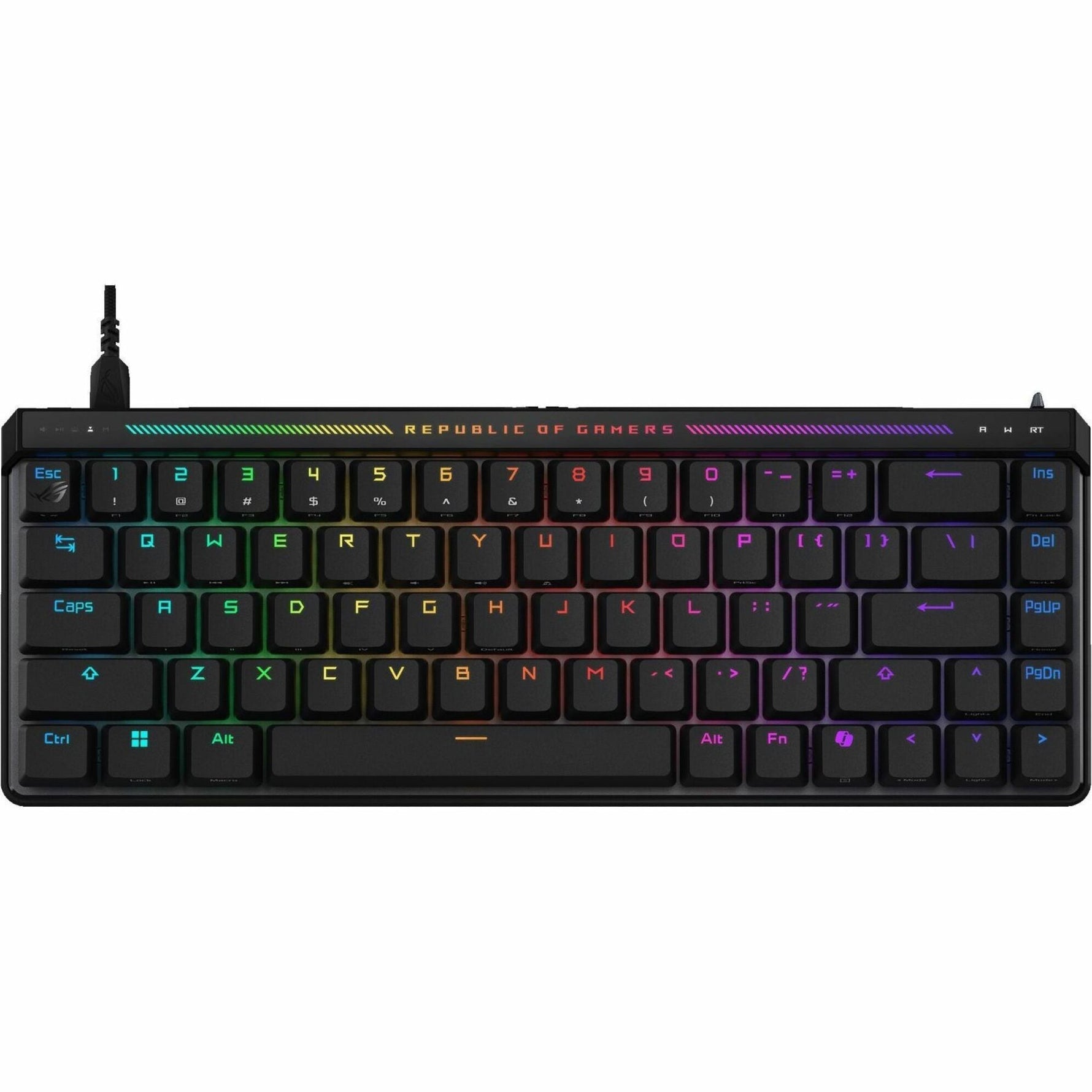 Asus ROG Falchion Ace HFX Gaming Keyboard - Compact - Cable Connectivity - USB 2.0 Interface - RGB LED - Black - Soundz Store AUSTRALIA