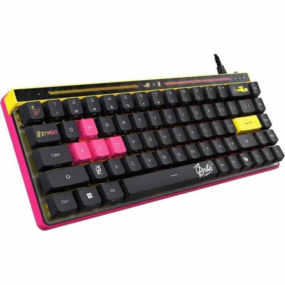 Asus ROG Falchion Ace HFX ZywOo Edition Gaming Keyboard - Cable Connectivity - USB 2.0 Type A Interface - RGB LED - Black - Soundz Store AUSTRALIA