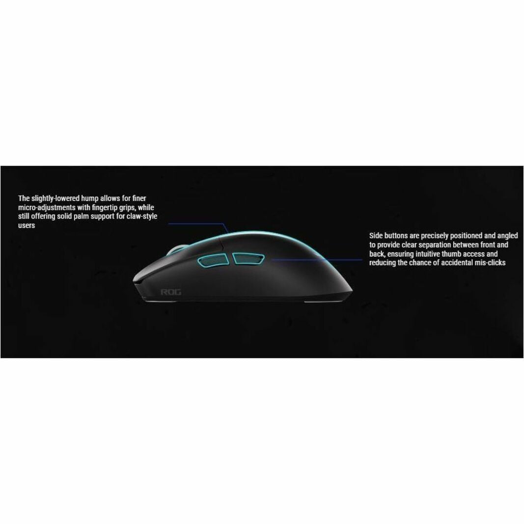 Asus ROG Harpe II Ace Gaming Mouse - Bluetooth/Radio Frequency - USB 2.0 Type A - Optical - Black - 1 - Soundz Store AUSTRALIA