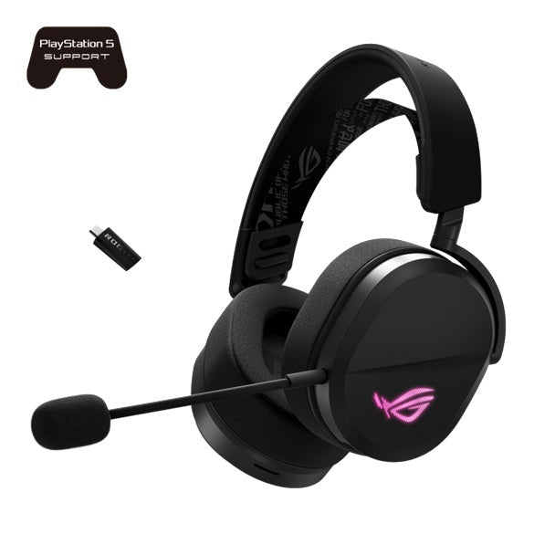 ASUS ROG Pelta Gaming Headset Black, Tri-Mode (2.4GHz/BT/USB-C), 50mm Titanium Drivers, 32Ω, 20Hz-20kHz, 10mm Mic, 70H Battery, 309g, RGB - Soundz Store AUSTRALIA