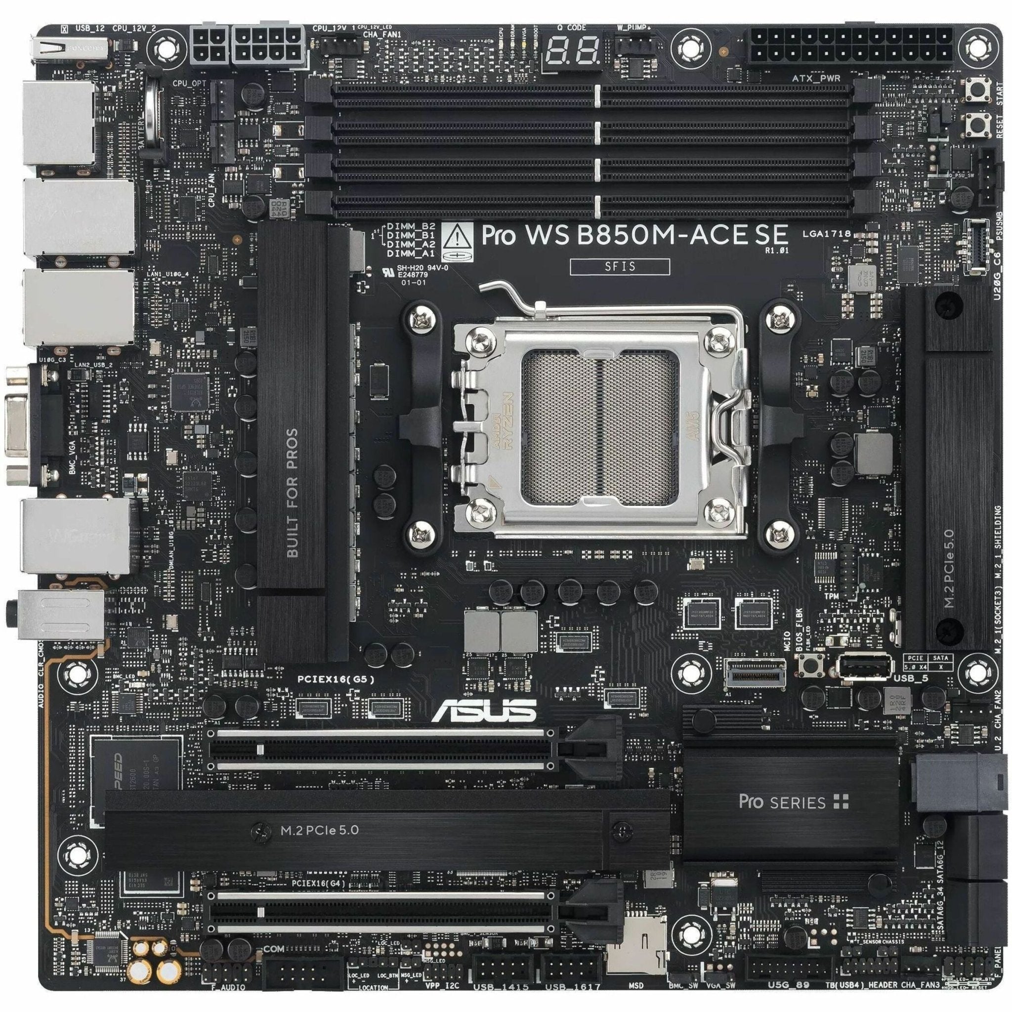 Asus WS B850M-ACE SE Workstation Motherboard - AMD B850 Chipset - Socket AM5 - Micro ATX - Soundz Store AUSTRALIA