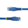 StarTech.com 7ft CAT6 Ethernet Cable - Blue CAT 6 Gigabit Ethernet Wire -650MHz 100W PoE RJ45 UTP Molded Network/Patch Cord w/Strain Relief/Fluke Tested/Wiring is UL Certified/TIA