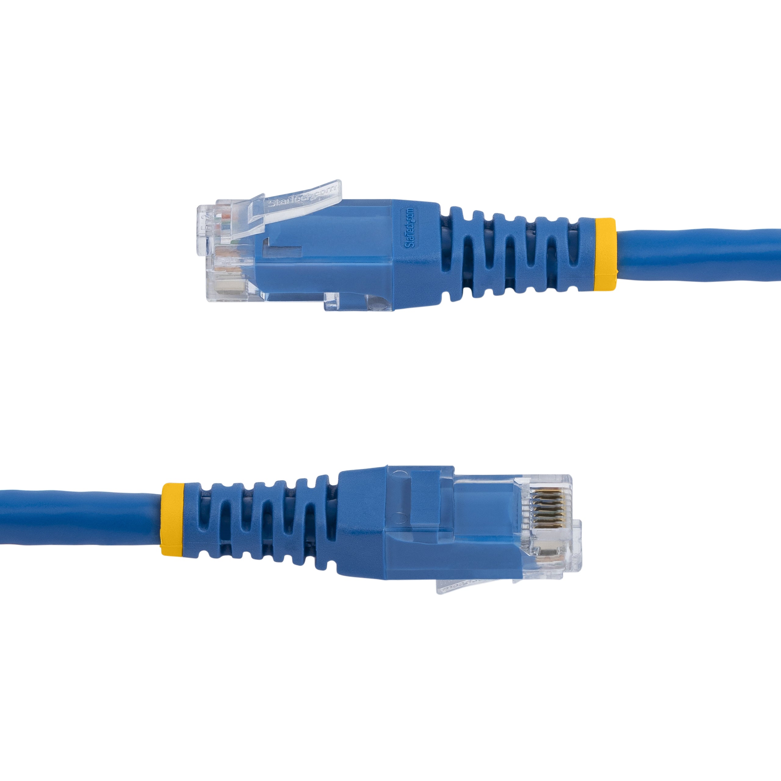 StarTech.com 2ft CAT6 Ethernet Cable - Blue CAT 6 Gigabit Ethernet Wire -650MHz 100W PoE RJ45 UTP Molded Network/Patch Cord w/Strain Relief/Fluke Tested/Wiring is UL Certified/TIA