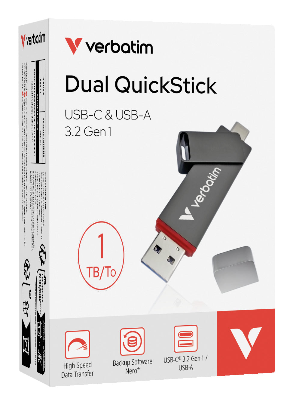 Dual Quickstick SSD USB-A/C 3.2 GEN1 1TB