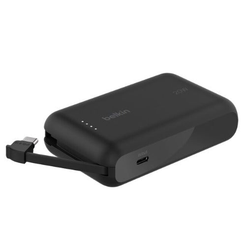 Belkin BoostCharge 10K Power Bank with Integrated 20W USB-C Cable (5.7 cm) - Black (BPB021fqBK), 2xUSB-C(20W), $2500 CEW, 2 Years Warranty - Soundz Store AUSTRALIA