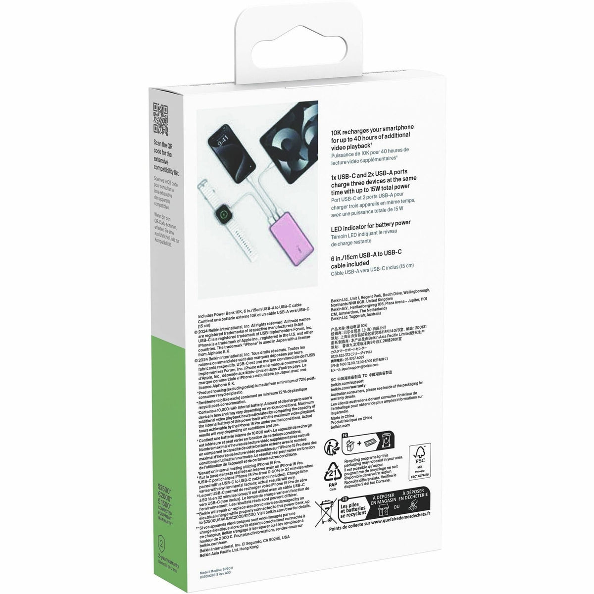 Belkin BoostCharge Power Bank - Pink - Soundz Store AUSTRALIA