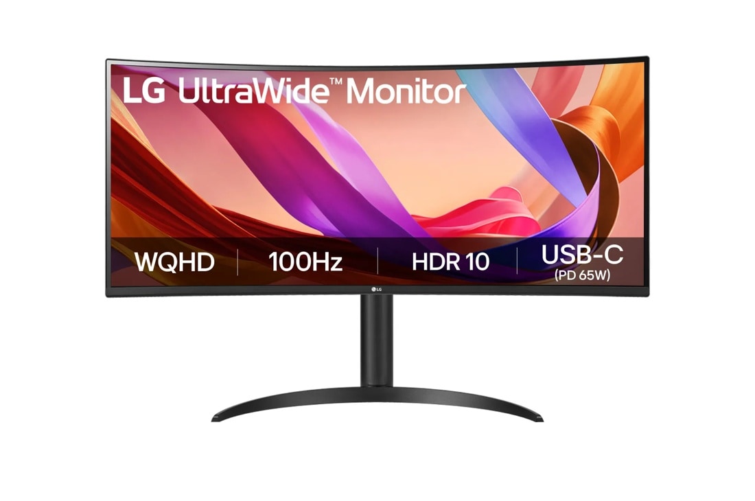 LG 34BQ65VA-B 34-inch UltraWide QHD Curved Monitor - 3440 x 1440 VA, 100Hz, HDR10, USB-C 65W