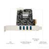 StarTech.com 4 Port USB 3.0 PCIe Card w/ 4 Dedicated 5Gbps Channels (USB 3.1 Gen 1) - UASP - SATA / LP4 Power - PCI Express Adapter Card