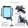 StarTech.com VESA Mount Adapter for Tablets 7.9 to 12.5in - Up to 2kg (4.4lb) - 75x75/100x100 VESA Patterns - Universal Anti-Theft Tablet VESA Mount Clamp - Secure Tablet Mount - Black