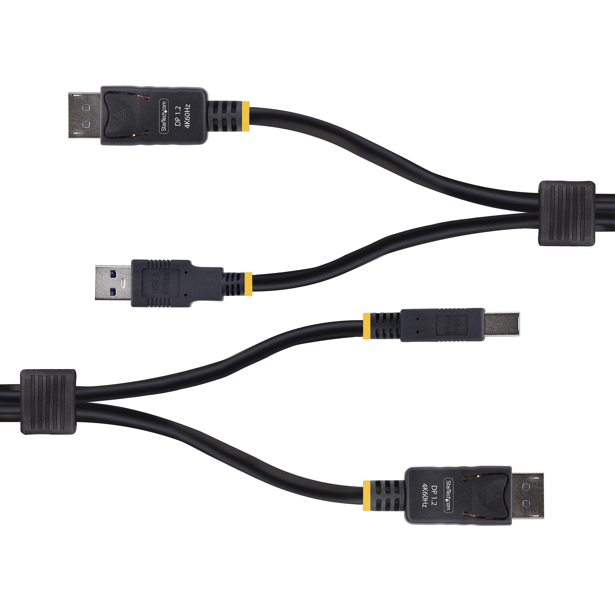 StarTech.com 10ft (3m) DisplayPort and USB 5Gbps KVM Cable, 4K 60Hz, Universally Compatible DP 1.2/USB 3.0 Combo Cable for KVM Switches